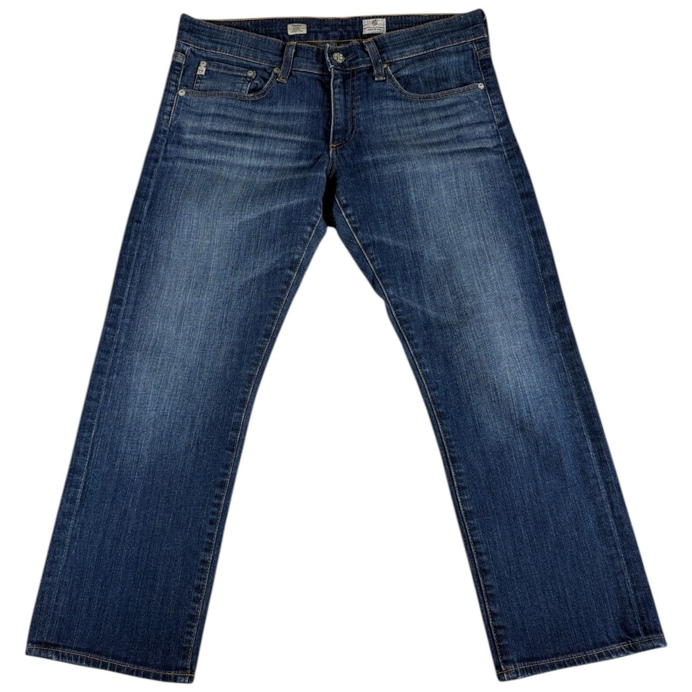AG Adriano Goldschmied Tomboy Relaxed Straight Crop Jeans Womens 29 Blue Denim